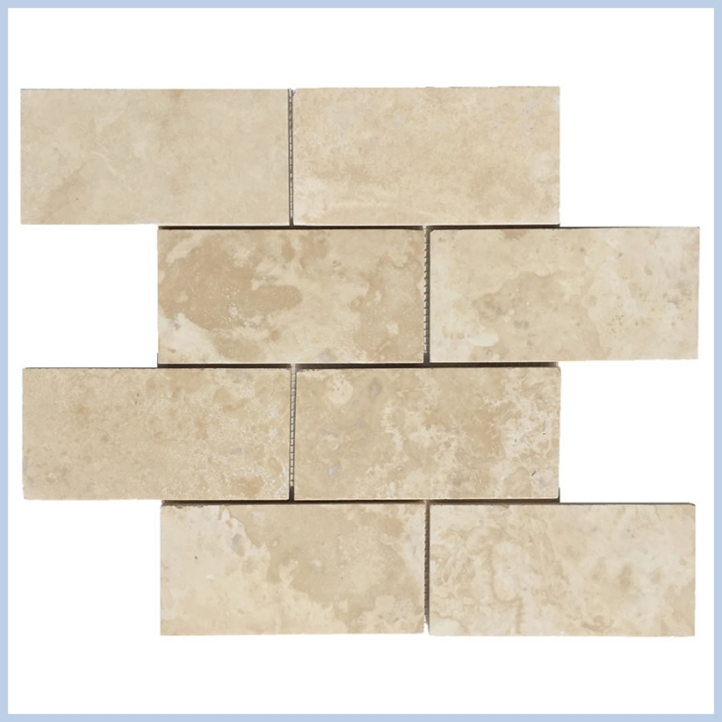 Filed&Honed Travertine Mosaics