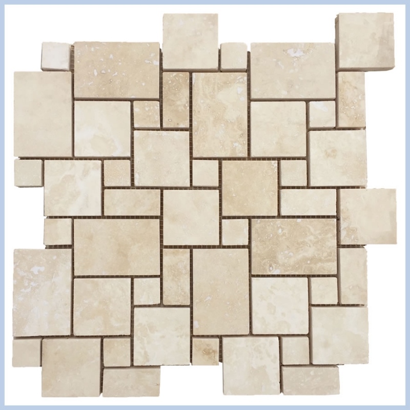 Filed&honed Travertine Mosaics Filed&honed Travertine Mosaics