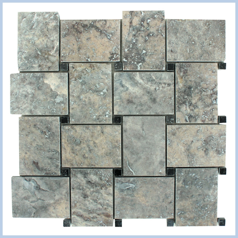 Silver Travertine Mosaics